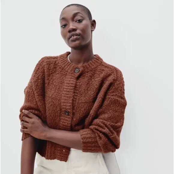 Everlane Brown Women's Cardigan Sweater - Picture 1 of 7